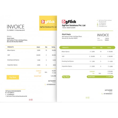 Create an impact with professional looking quotation, invoice or order